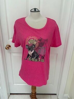 Pink Koala Graphic Short Sleeve Tee ladies XL